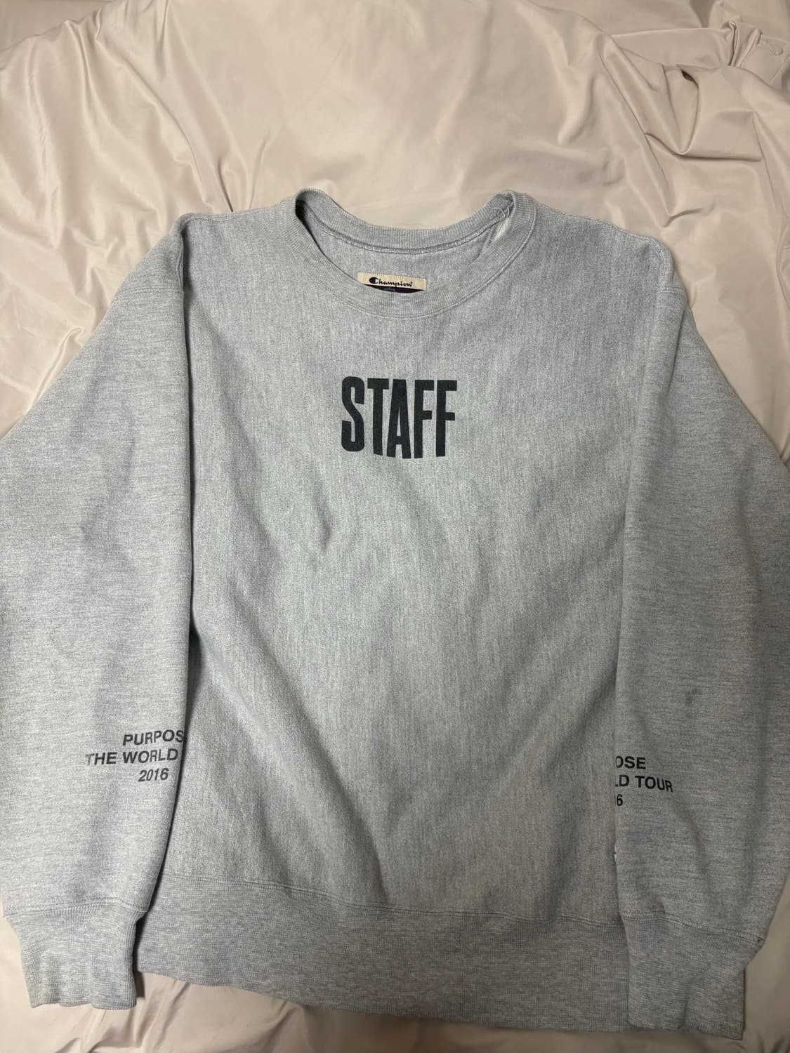 챔피온 2016 저스틴 비버 퍼포스 투어 스태프 스웻셔츠 상품이미지1