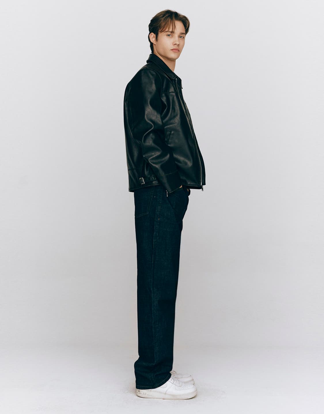 지오다노 변우석 페이크레더 자켓 L (새제품) 상품이미지8