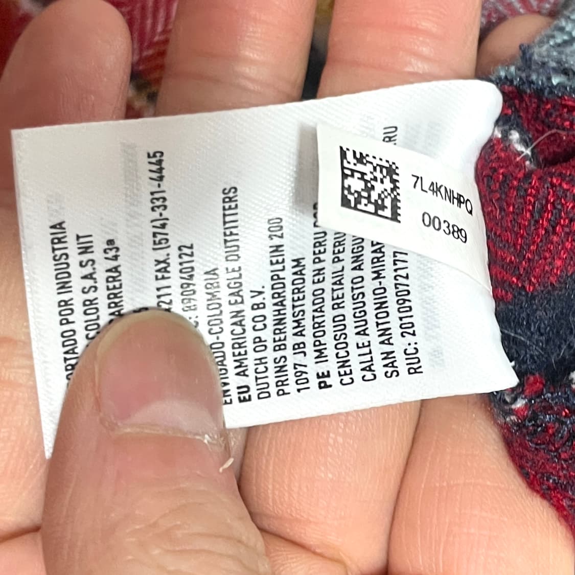 아메리칸이글 레드 체크 말랑면 웨스턴셔츠 여성XXS 상품이미지5