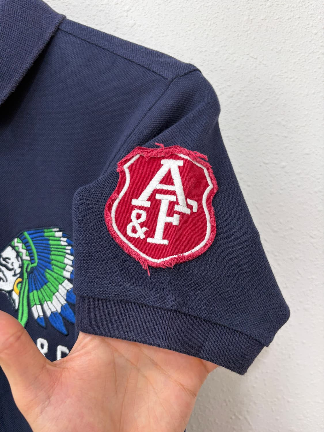 Abercrombie 인디언 자수 PK 카라 반팔티 상품이미지4