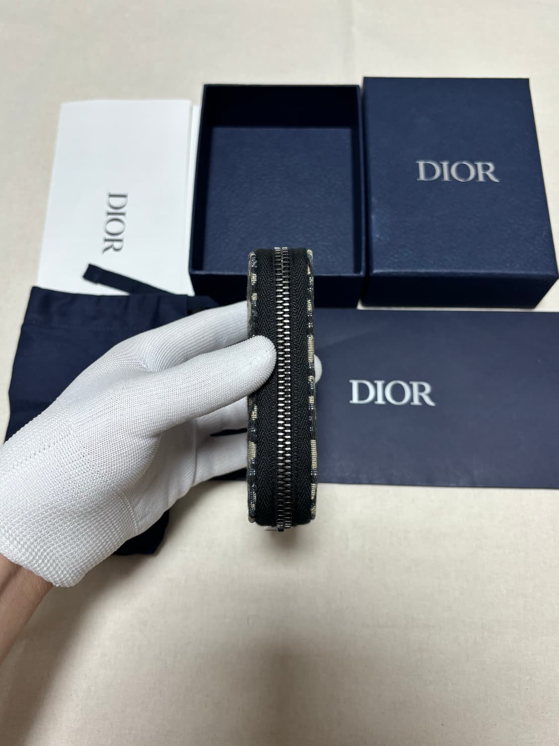 [새상품급] 디올 오블리크 지퍼돌이 반지갑  상품이미지4