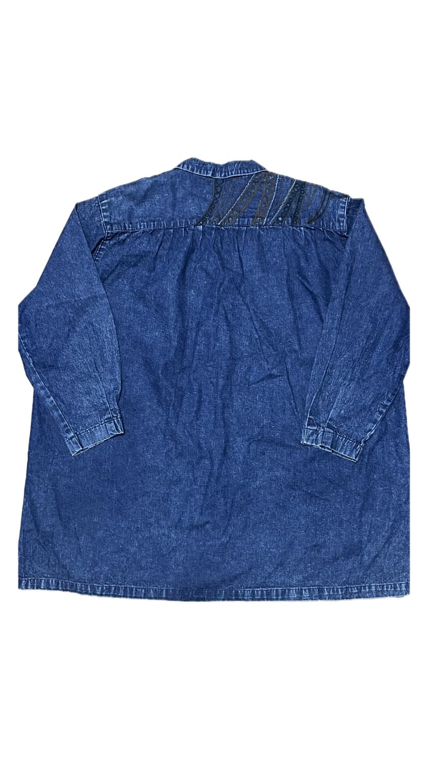 오버사이즈 자수 데님 재킷 상품이미지2