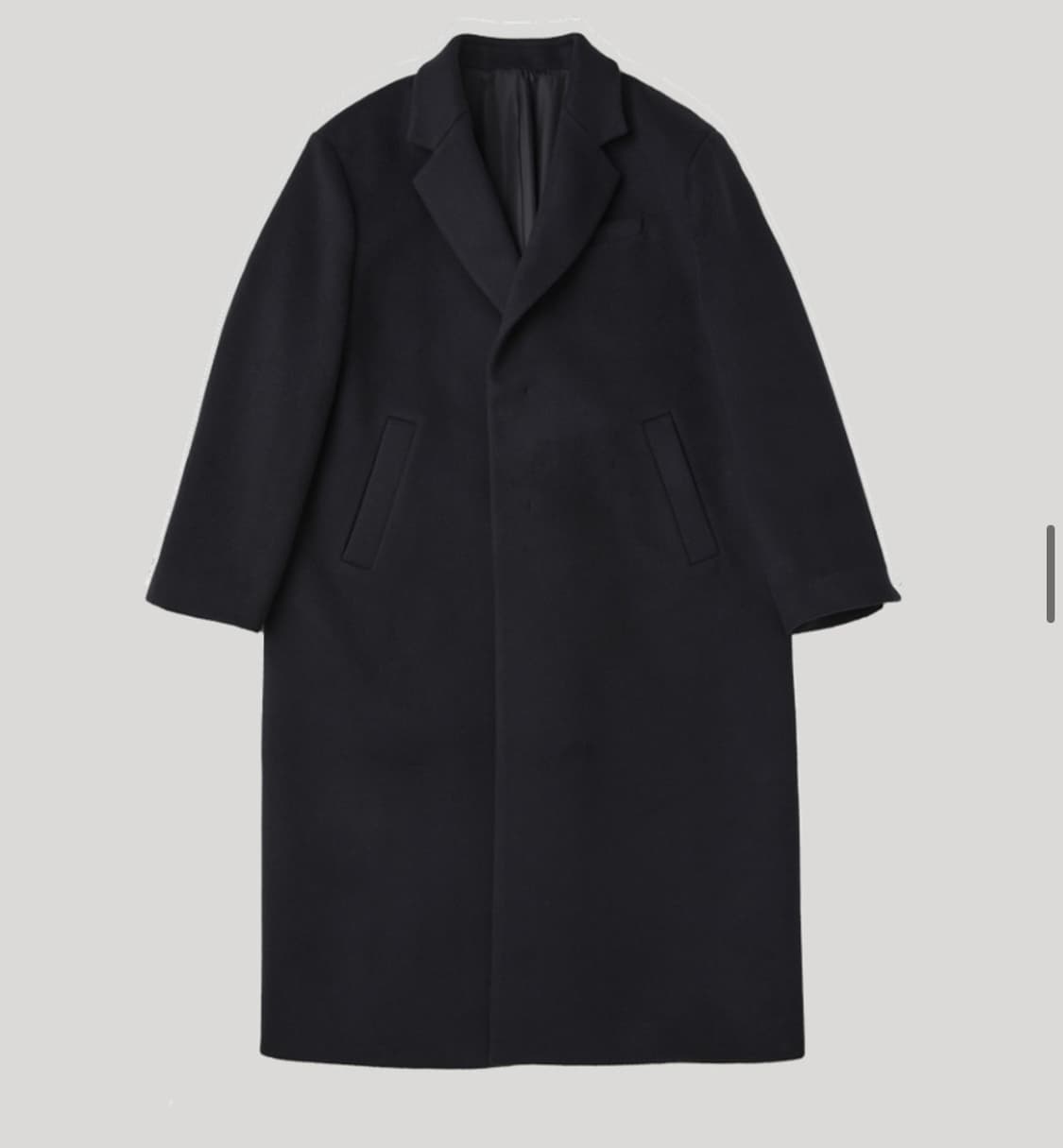 르아브 반더블 오버사이즈 너치드 코트 다크네이비 M 상품이미지2