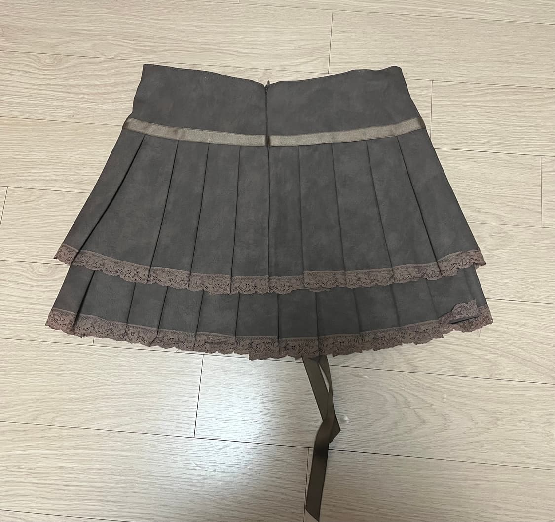 제로플래닛 클레어 비건 레더 플리츠 스커트 M 판매 히메갸루 오네갸루 상품이미지3