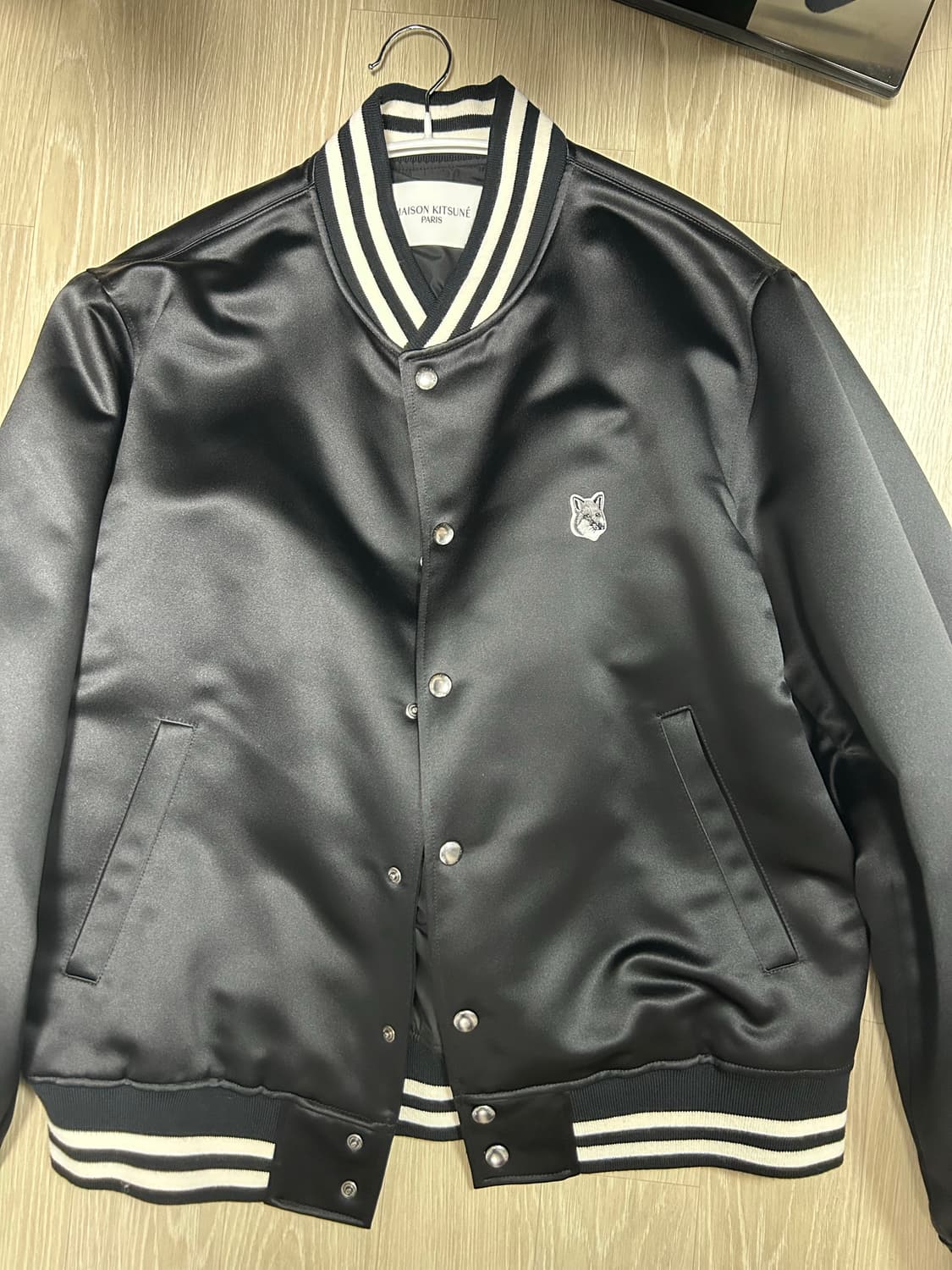 메종키츠네 새틴 테디 바시티 xl 상품이미지1