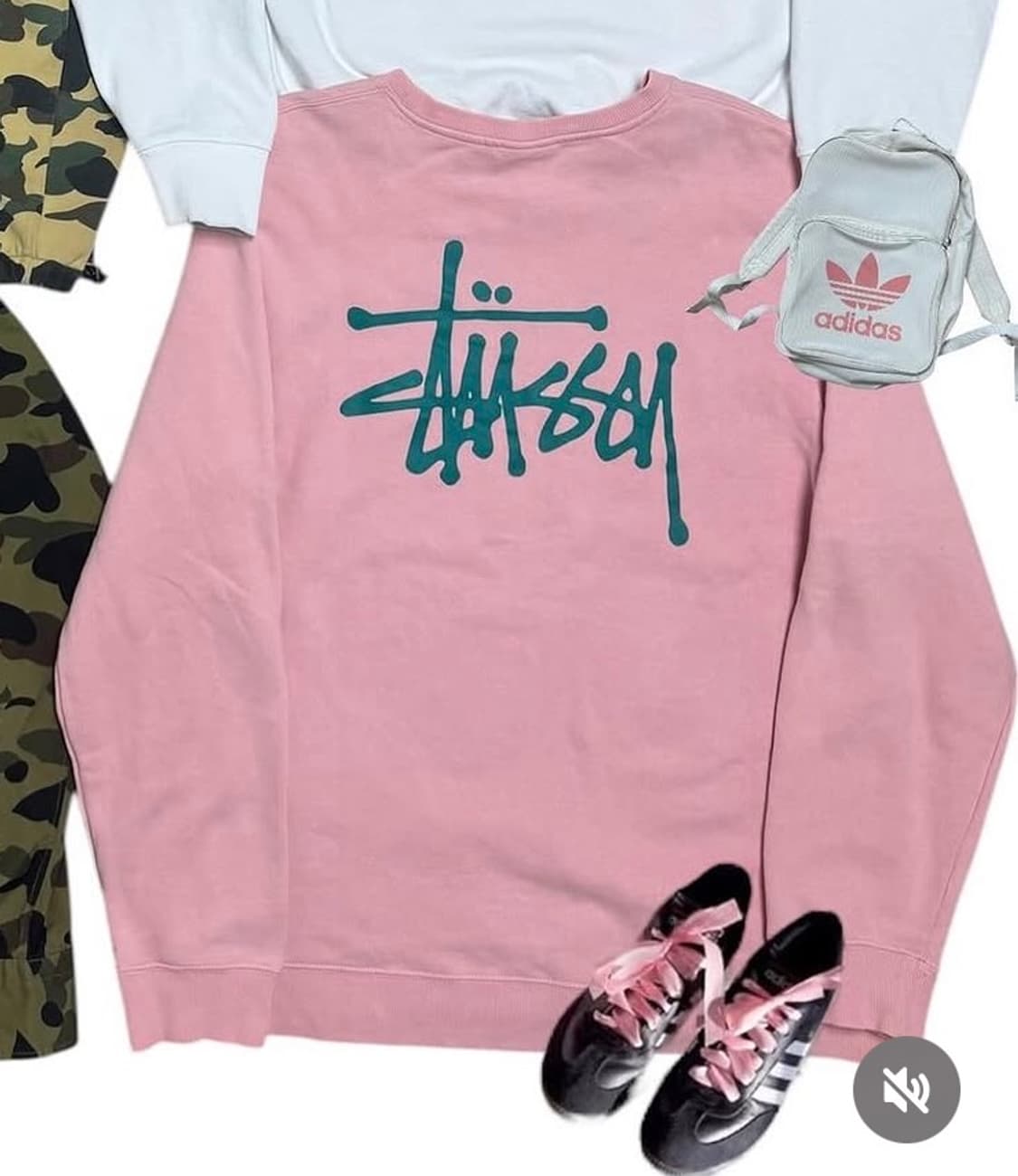 스투시 딸기우유 핑크 롱슬리브 XL 상품이미지1