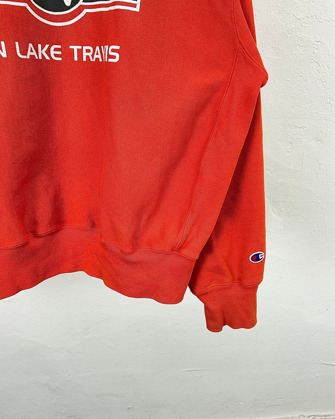 90s 챔피온 오렌지 레드 리버스 위브 스웨트 셔츠 상품이미지5