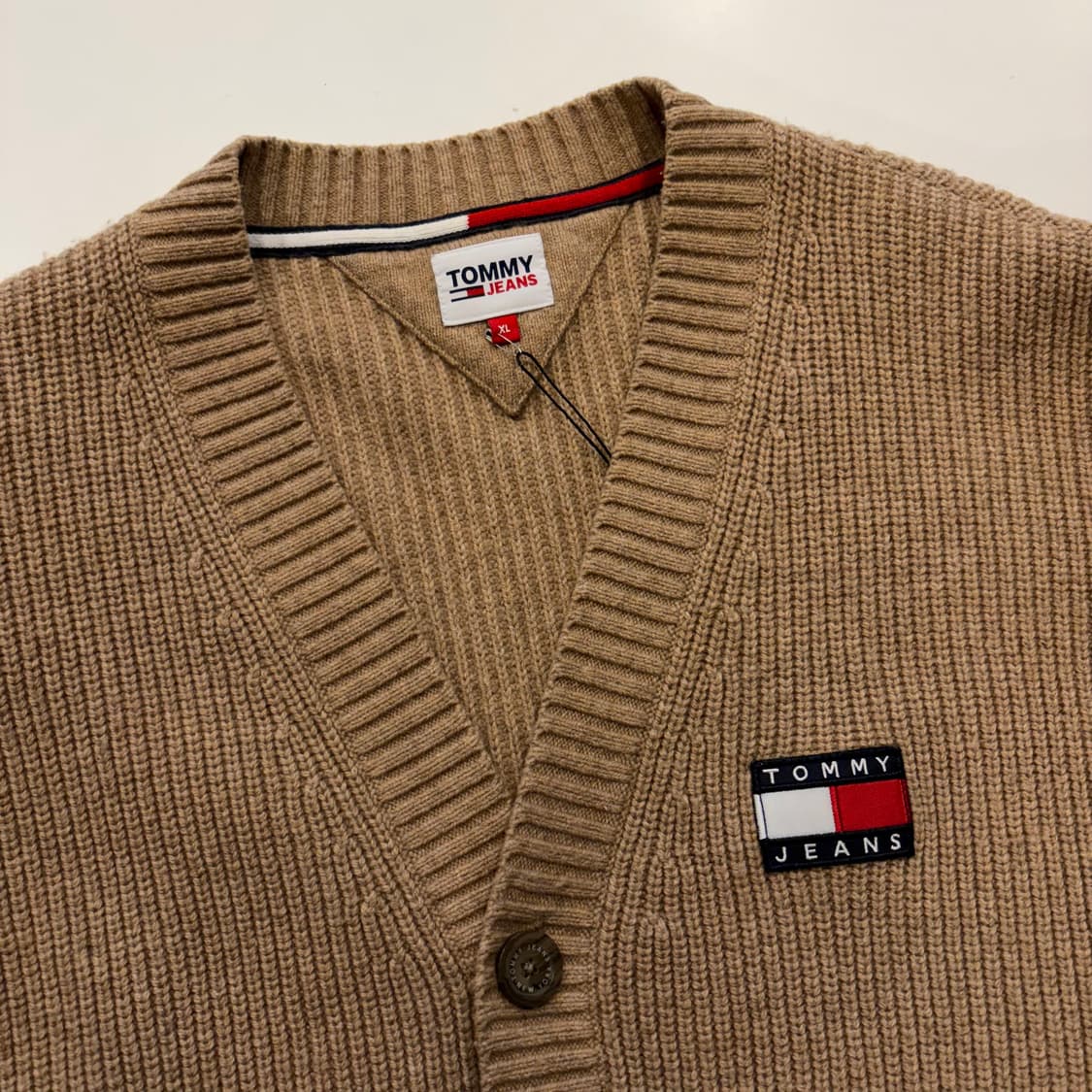 [XL] 타미힐피거 타미진스 베이지 니트 가디건 D380 상품이미지3