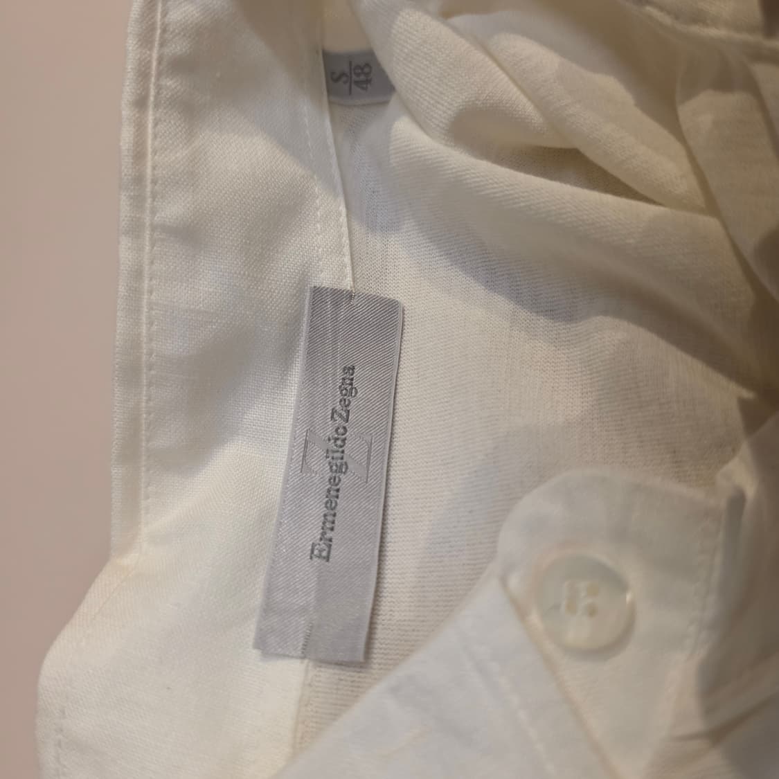 새상품급 제냐 여름 코튼 화이트 폴로셔츠 48 상품이미지5