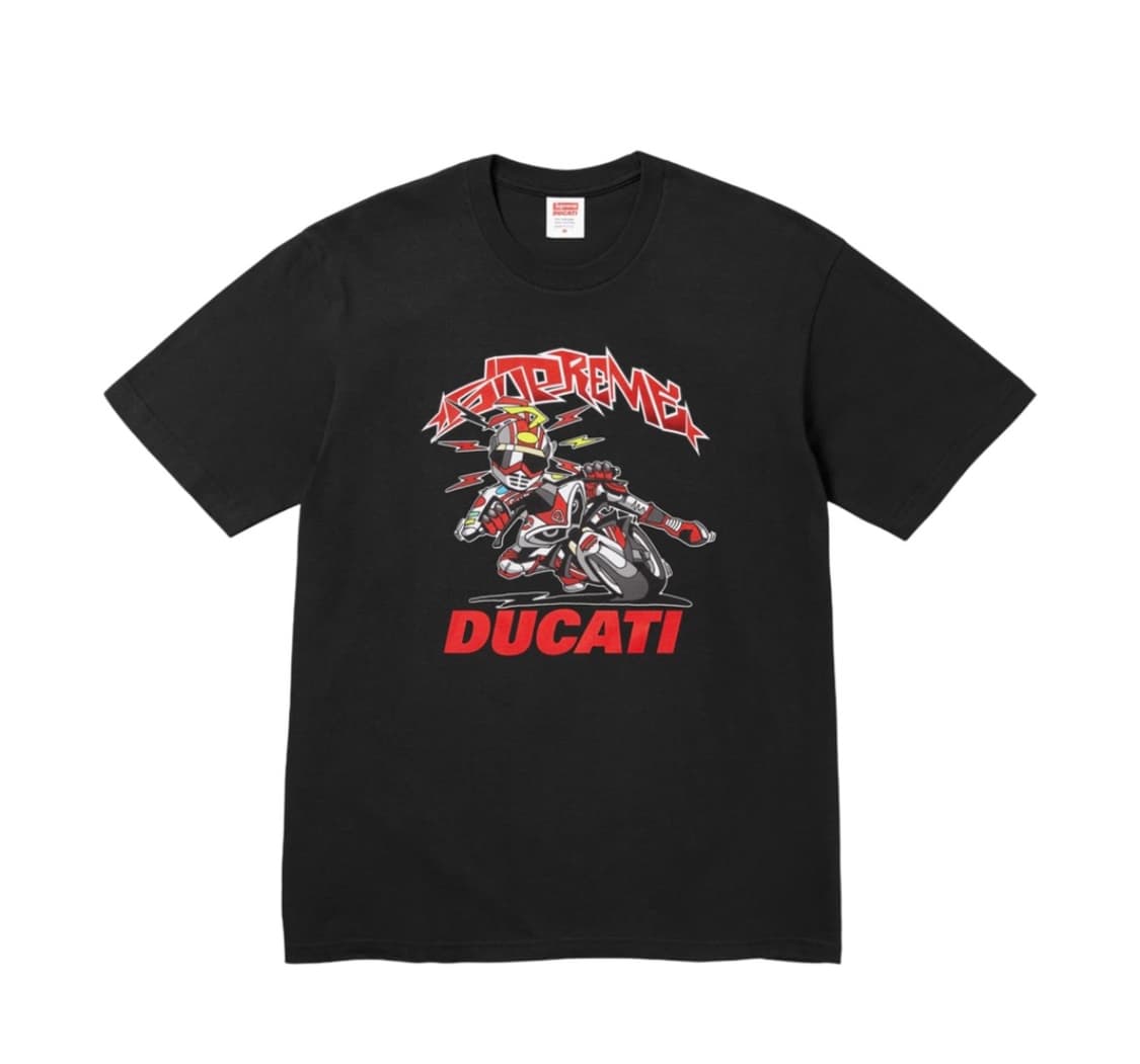 XL) 슈프림 x 두카티 바이크 티셔츠 블랙 24ss 상품이미지1