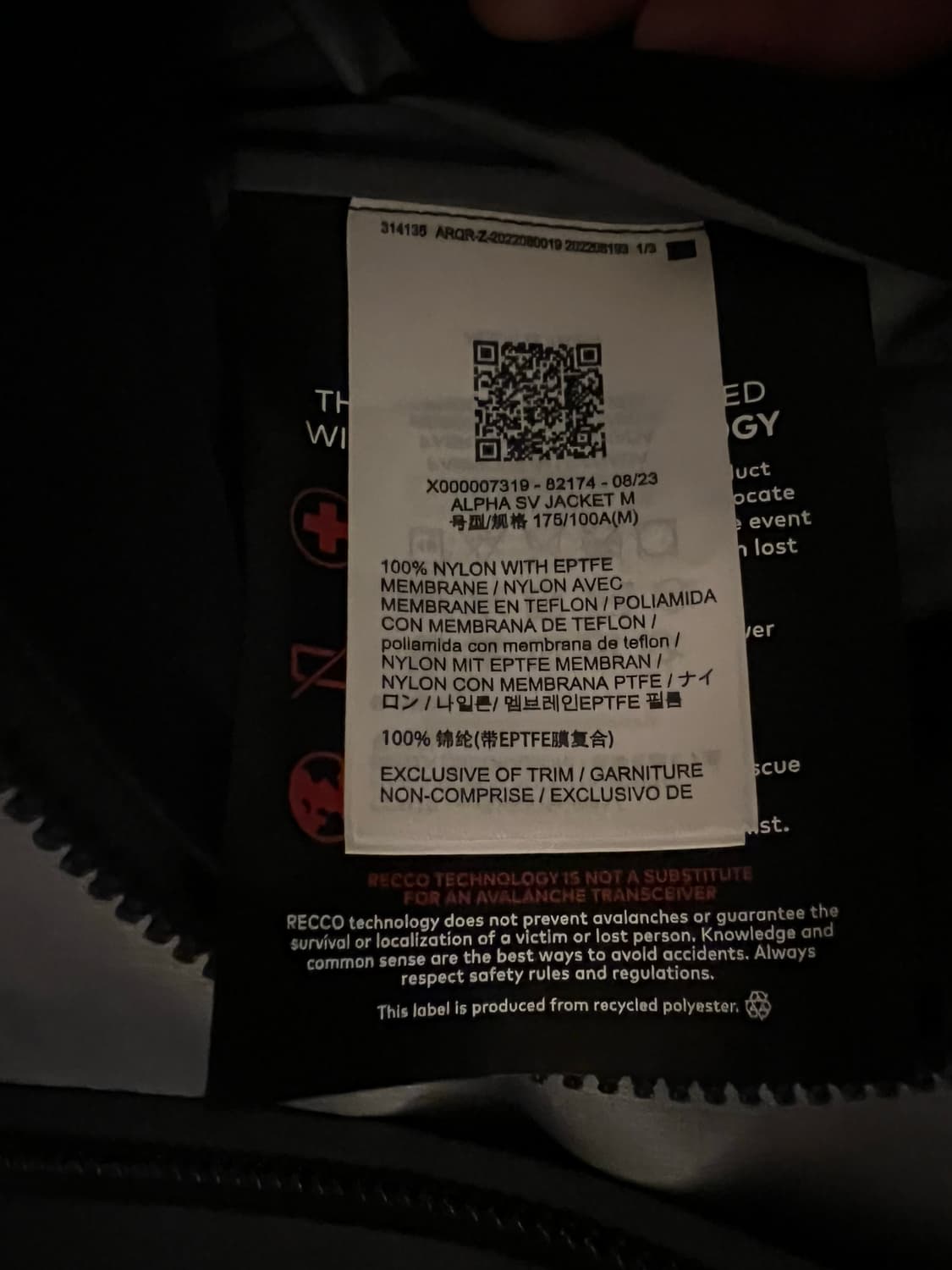 아크테릭스 알파 SV 캐나다 생산 M 상품이미지8