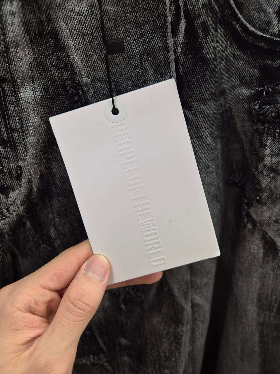 PEOPLE OF THE WORLD 데미지 데님 롱스커트 L 상품이미지4