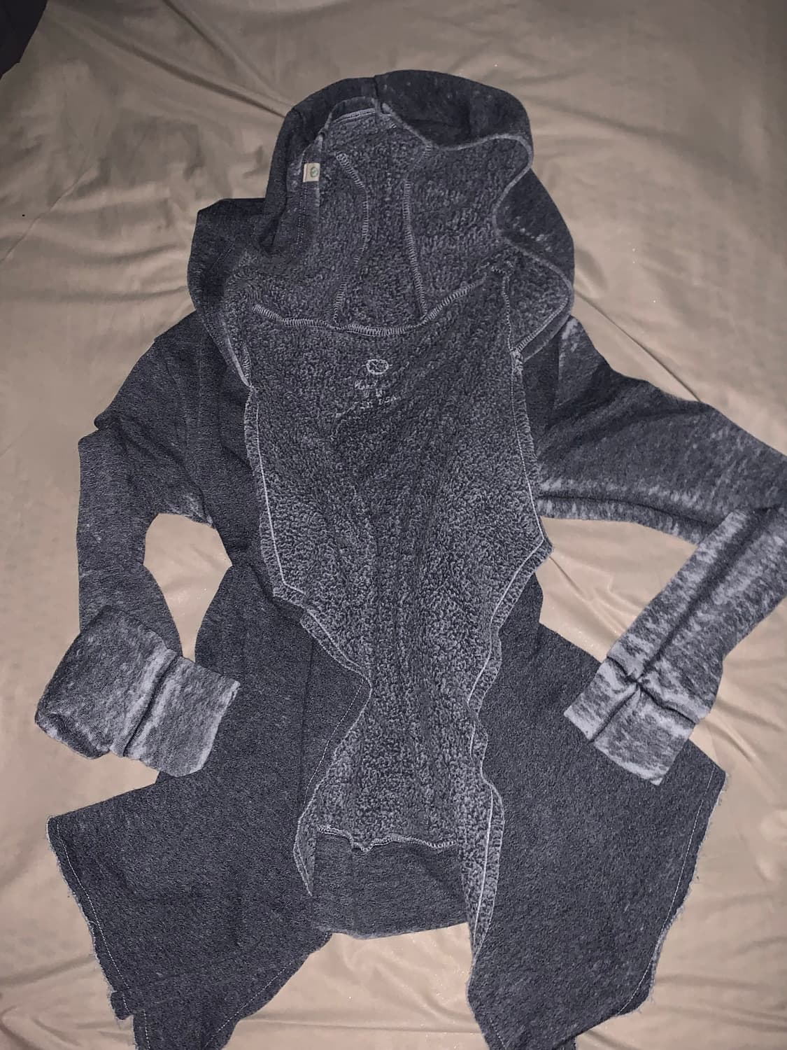 데님st 그런지 기모후드 가디건 상품이미지5