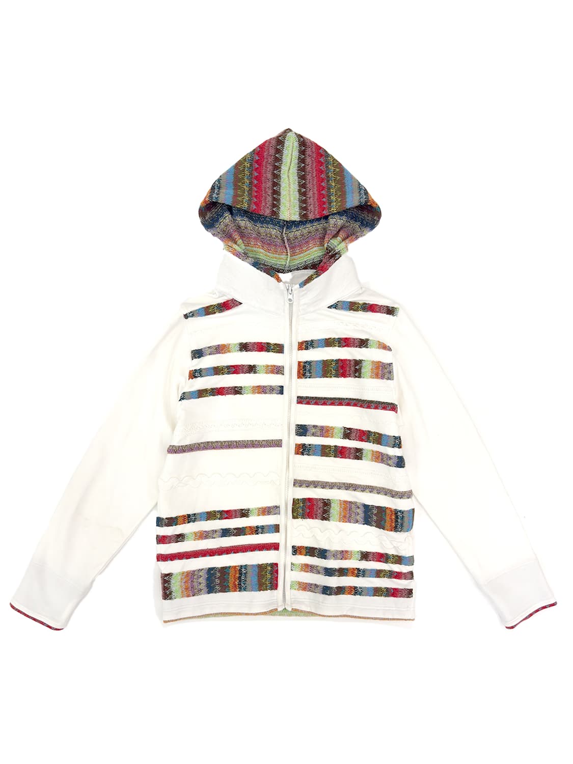 Vintage  Knit Panel Zip Hoodie 상품이미지1