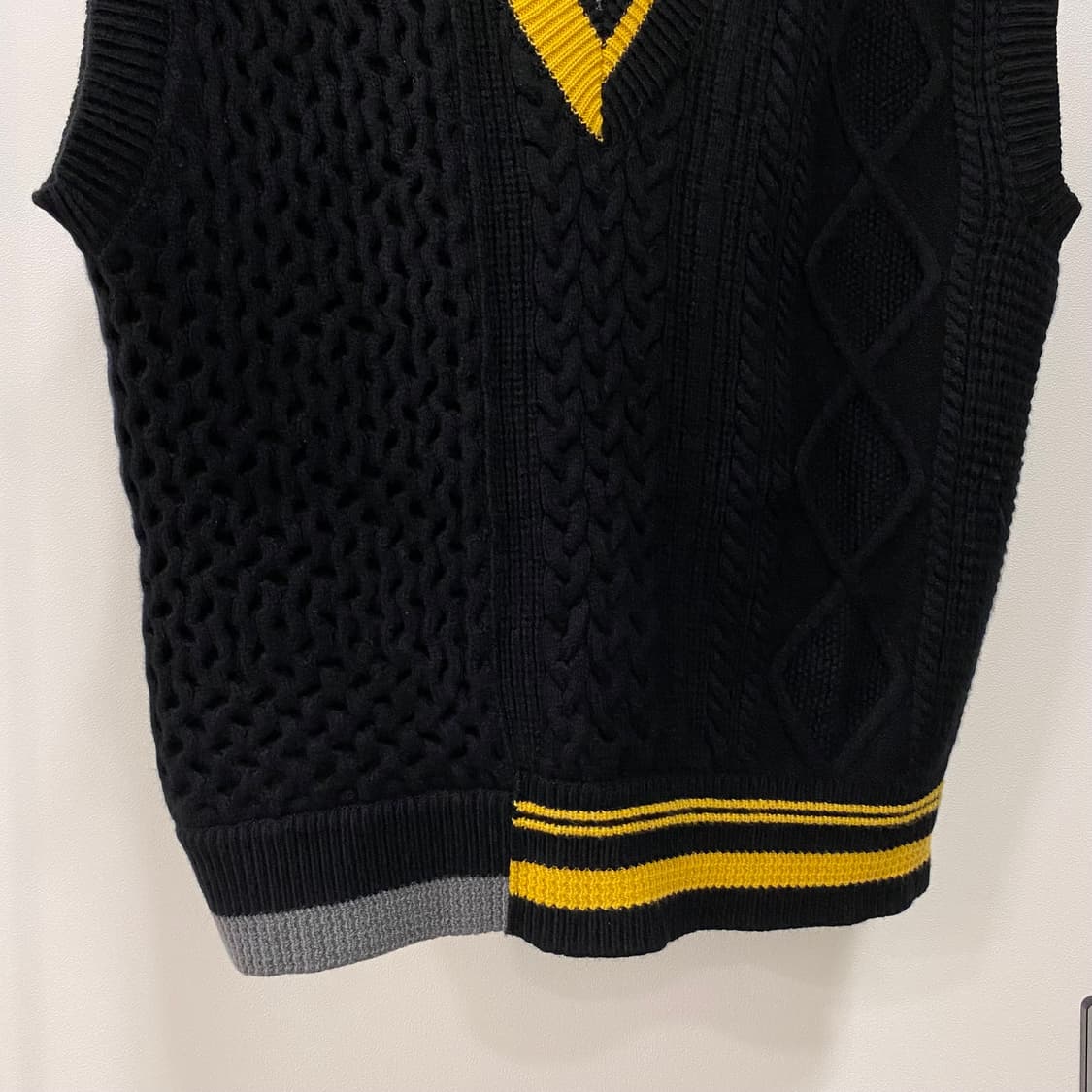 한섬 시스템옴므 캐시미어 헤비울 크리켓 니트 베스트 상품이미지5