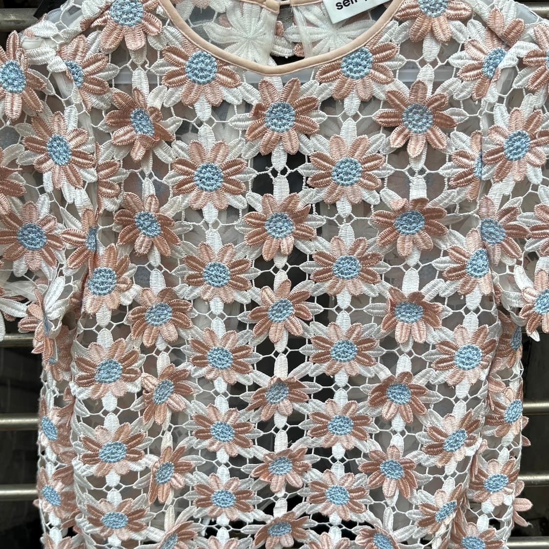 [S] 셀프 포트레이트 플라워 레이스 블라우스 상품이미지3