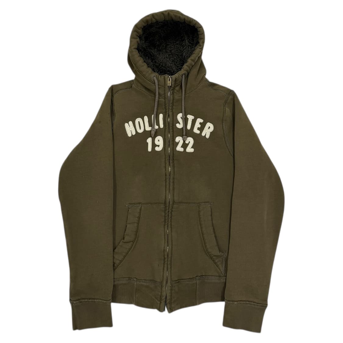 홀리스터 빈티지 Y2K 울프죠 쉐르파 보아털 후드집업 자켓 브라운카키 상품이미지1