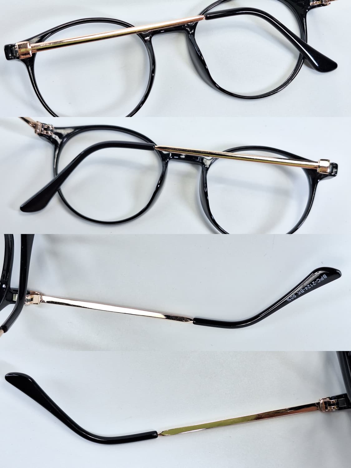 일본 수입 3coins BPC-2124 블랙 골드 보스턴 안경테 패션 상품이미지5