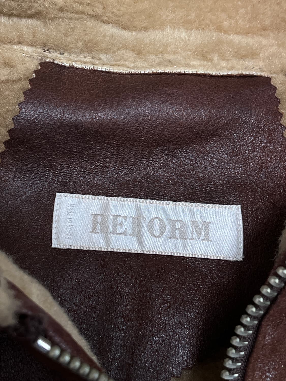 [FREE] 빈티지 레드브라운 레더 무스탕 자켓 상품이미지6