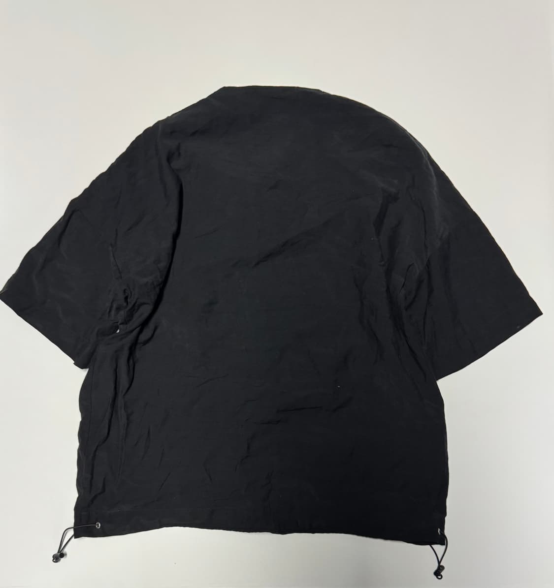 라퍼지스토어 밑단 스트링 빅 사이즈 린넨 혼방 반팔티 2XL ~ 상품이미지2