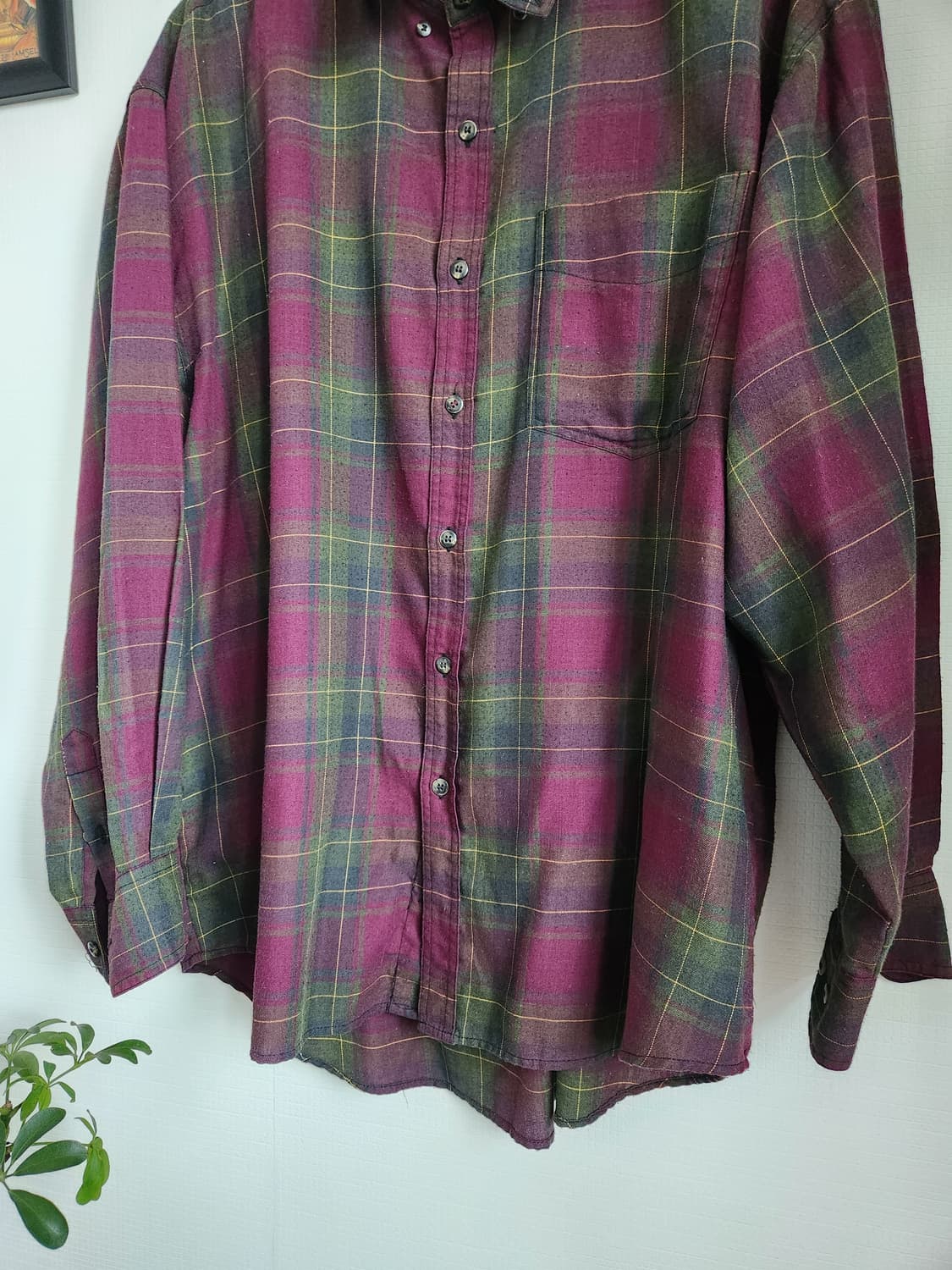 80s 아놀드 파머 버튼다운 체크 셔츠 상품이미지3