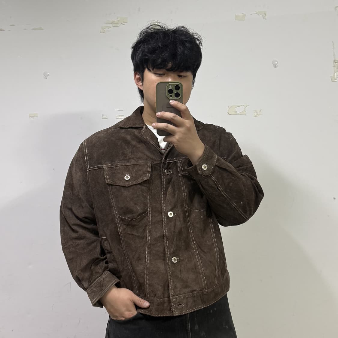 90s 아메리칸 빈티지 레더 트러커 자켓  상품이미지3