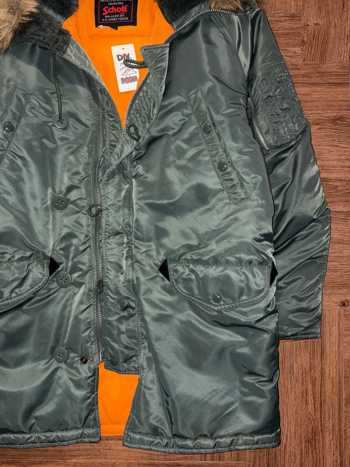 쇼트 밀리터리 N-3B 야상패딩 상품이미지6