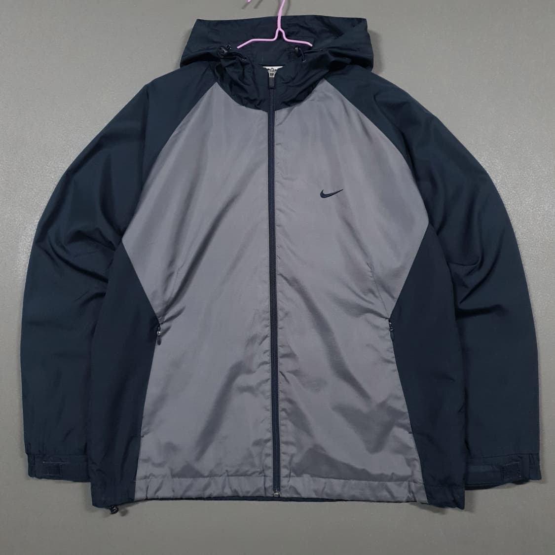 실측 XL) 나이키 00s 올드스툴 배색 스우시 후드 바람막이 자켓 윈드 상품이미지1