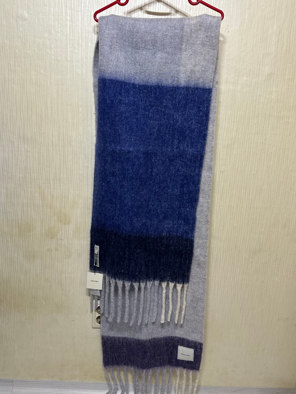 켈빈클라인 배색 체크 머플러 25fw 상품이미지6