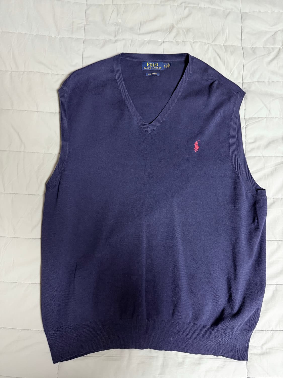 폴로 니트 조끼 네이비 XL 상품이미지1