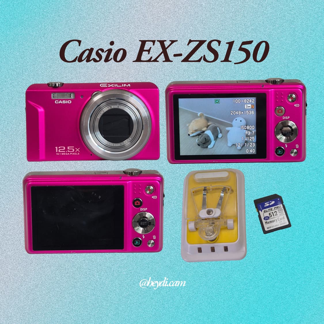(입문용 1등) 카시오 EX-ZS150 핑크 (Casio EX-ZS150 상품이미지2
