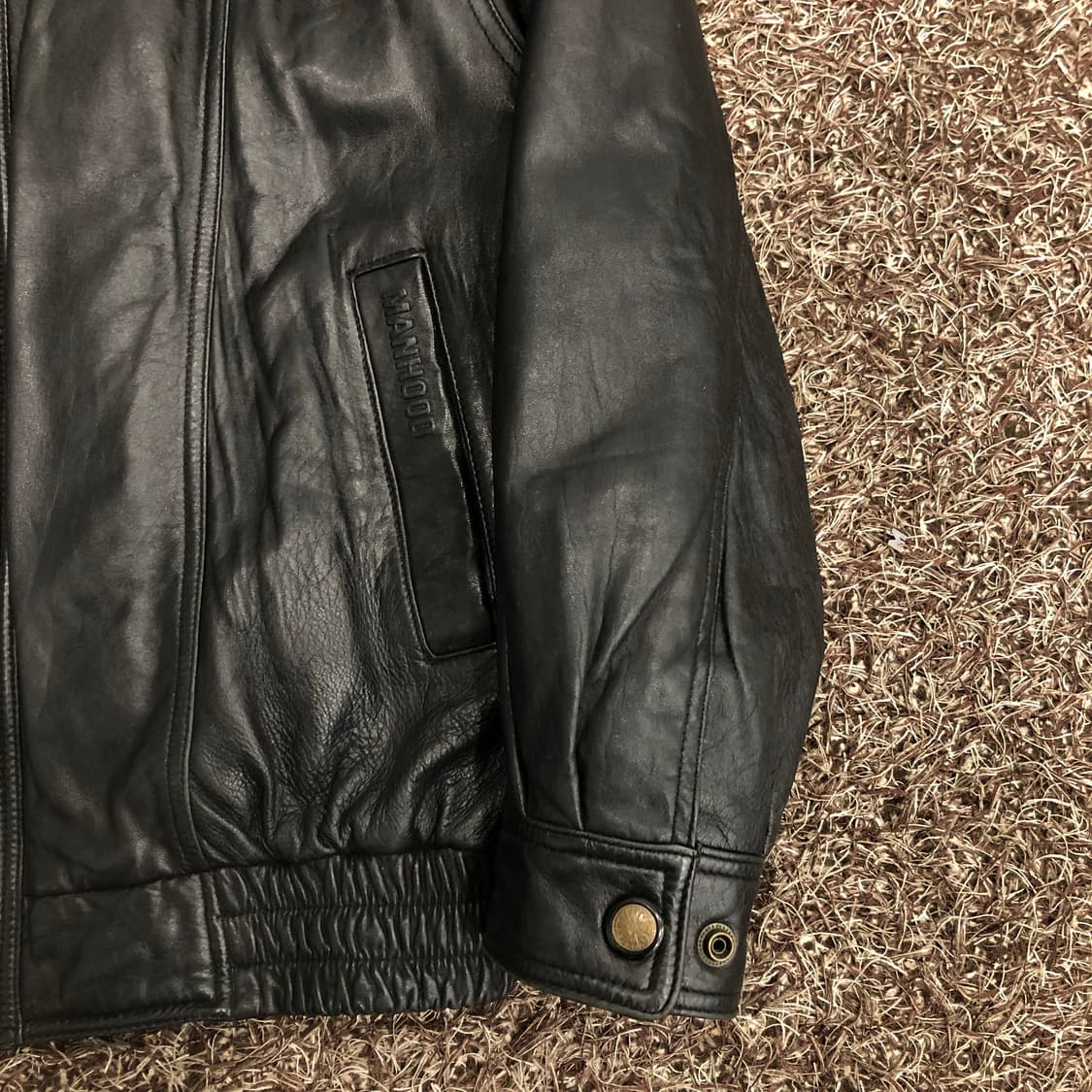 빈티지 양가죽 봄버 레더 가죽 자켓 상품이미지3