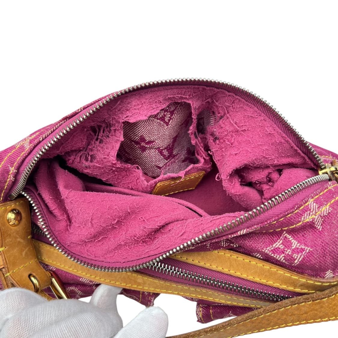 루이비통 모노그램 데님 핑크 배기백 상품이미지9