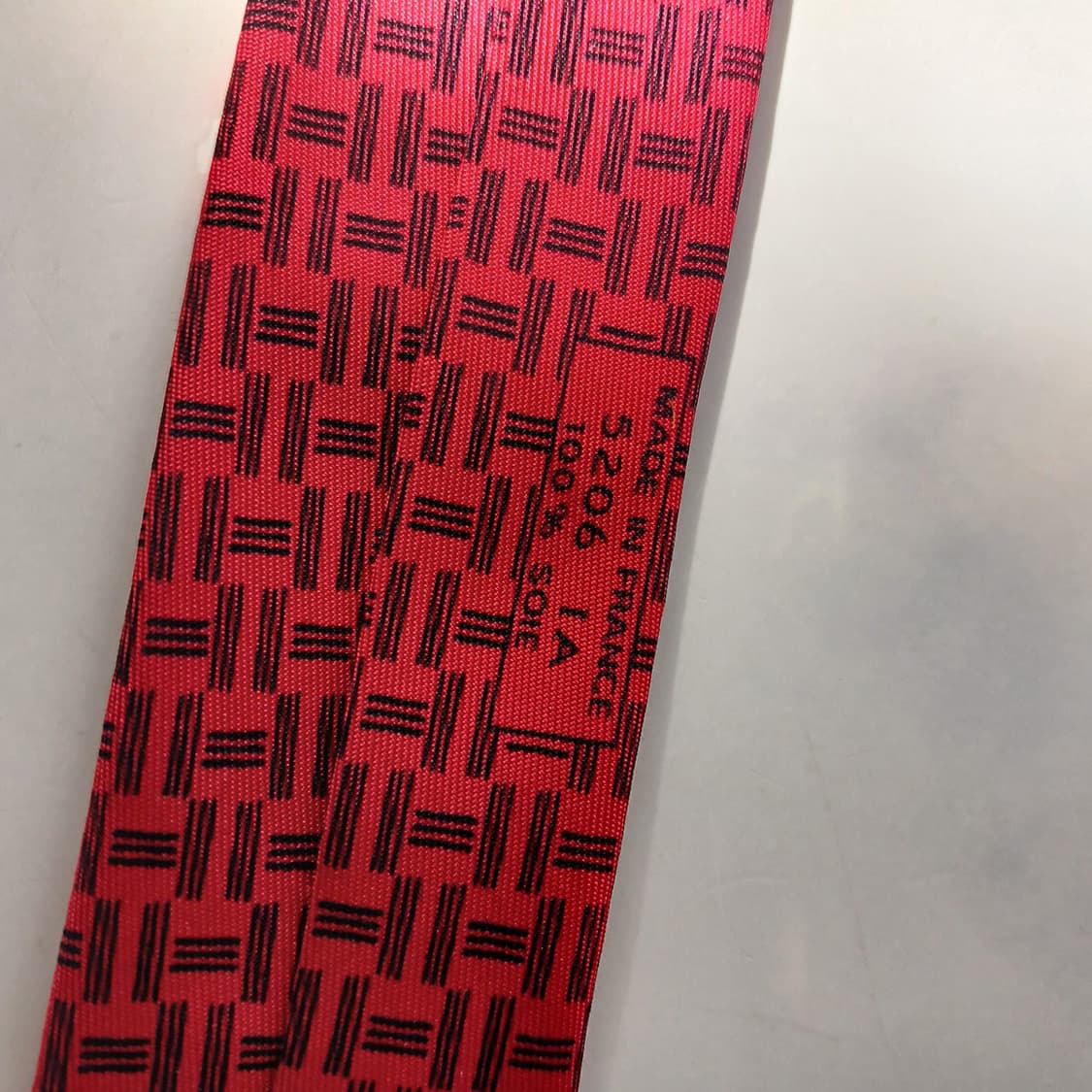 에르메스 실크 레드 H 패턴 넥타이 9.6cm A+~A등급 A19604
 상품이미지9