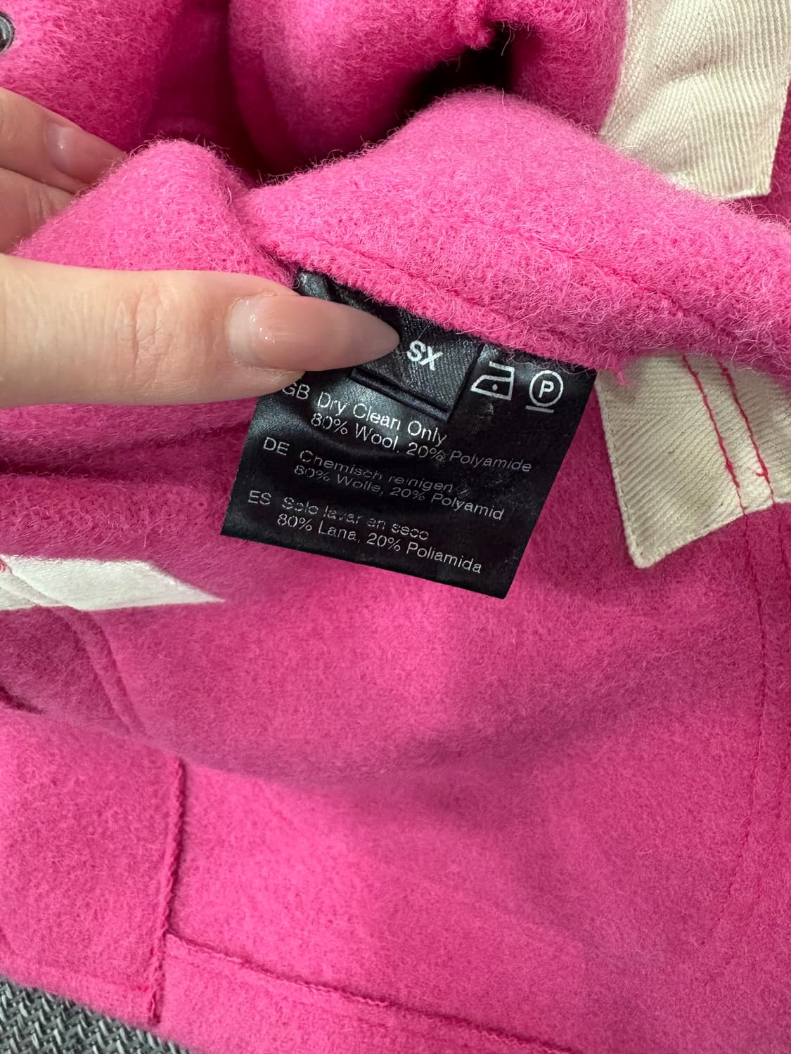 글로버올 떡볶이 코트 핑크xs 상품이미지5