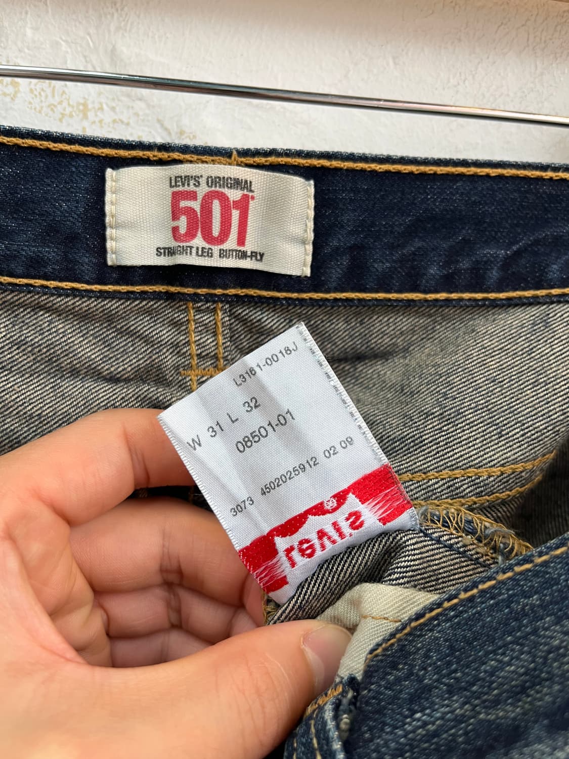 Levis 501 워싱 데님 팬츠 31/32 상품이미지6