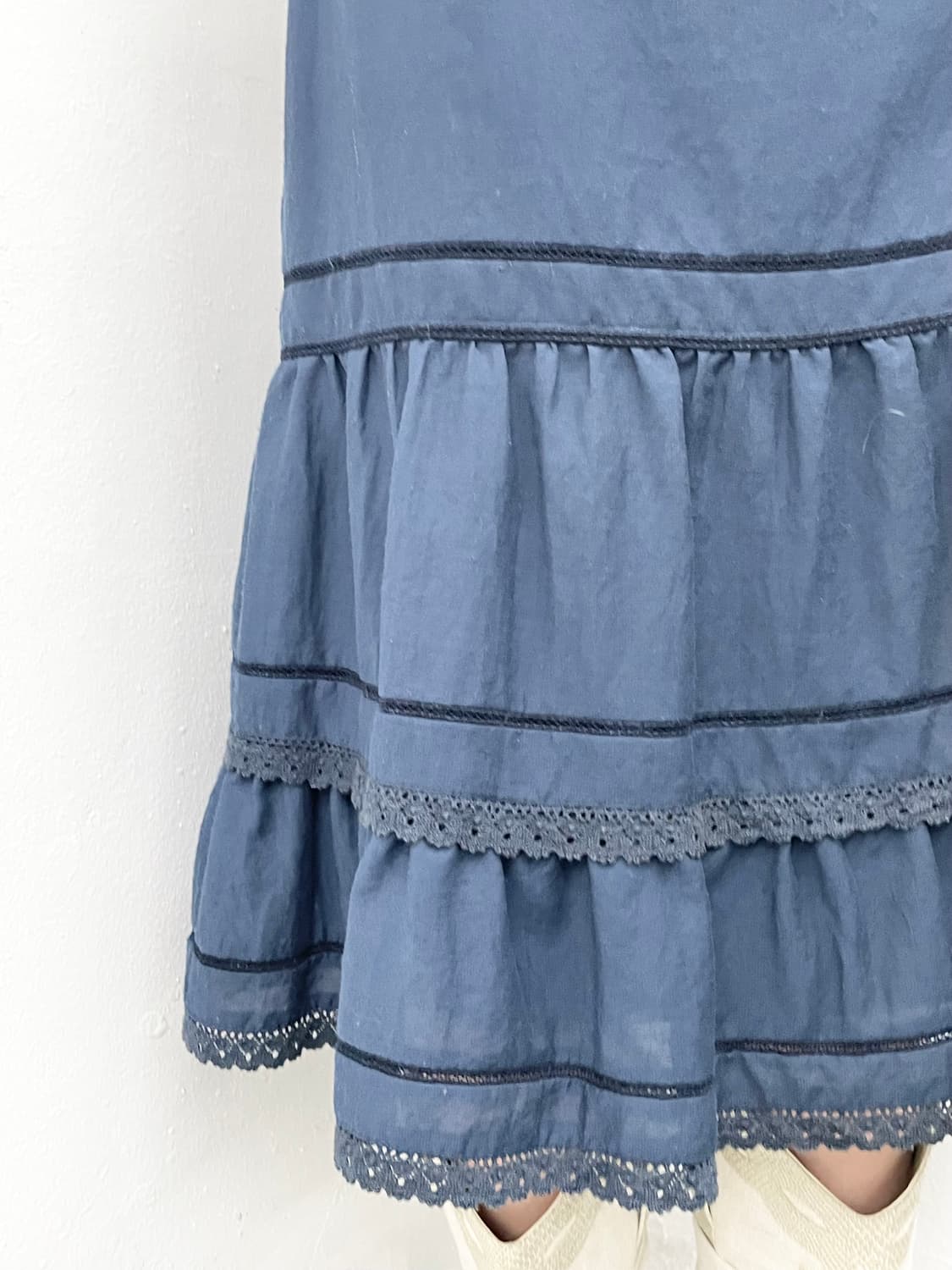 네이비 코지 프릴 캉캉 스커트 상품이미지3