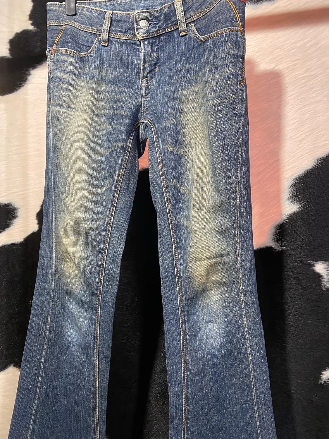 Japanese vtg 워싱 디테일 로우라이스 부츠컷 데님 상품이미지4