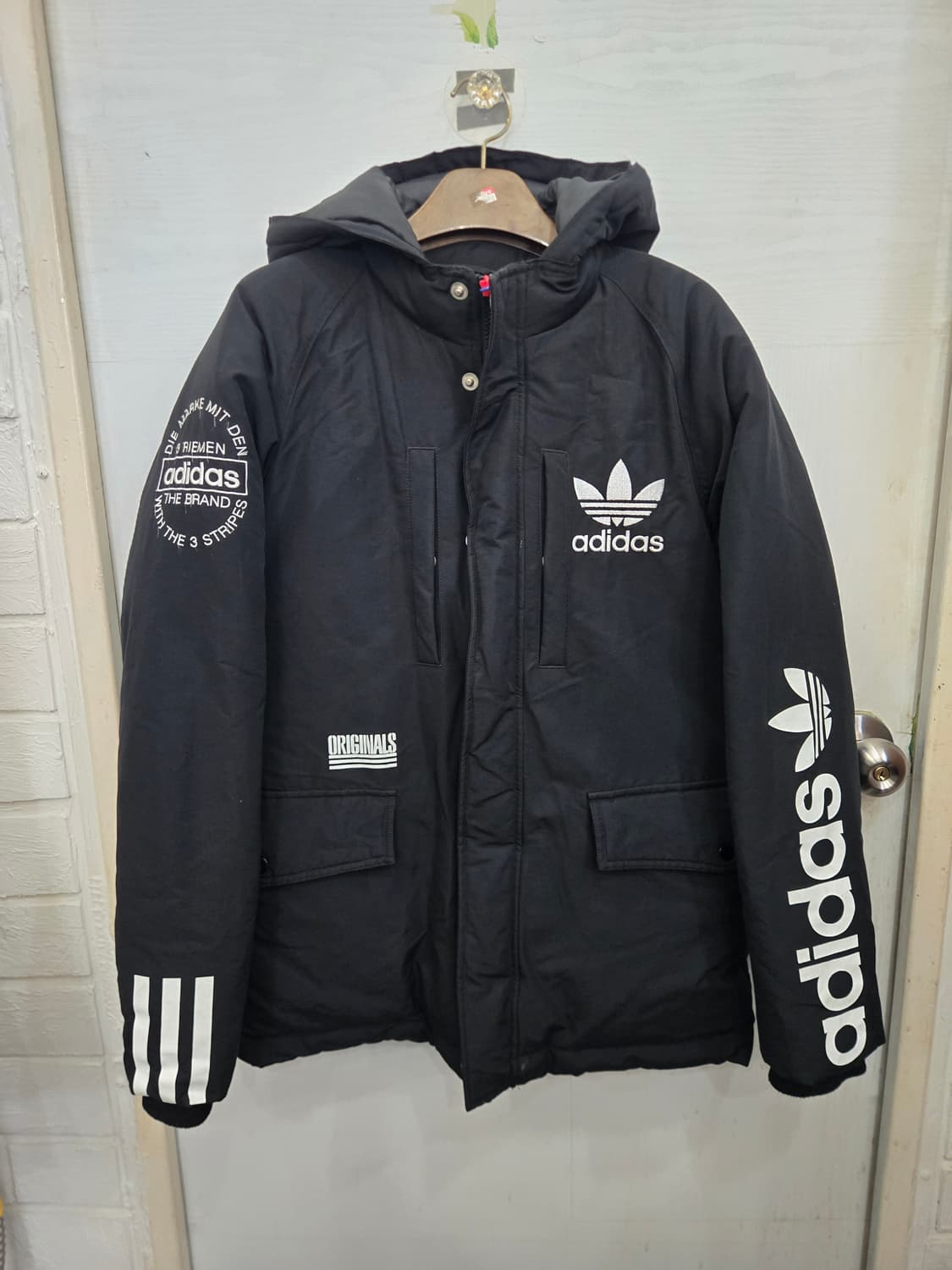 95,M)) adidas 아디다스 오리털 패딩! 디자인 짱짱짱 이뻐요~ 상품이미지1