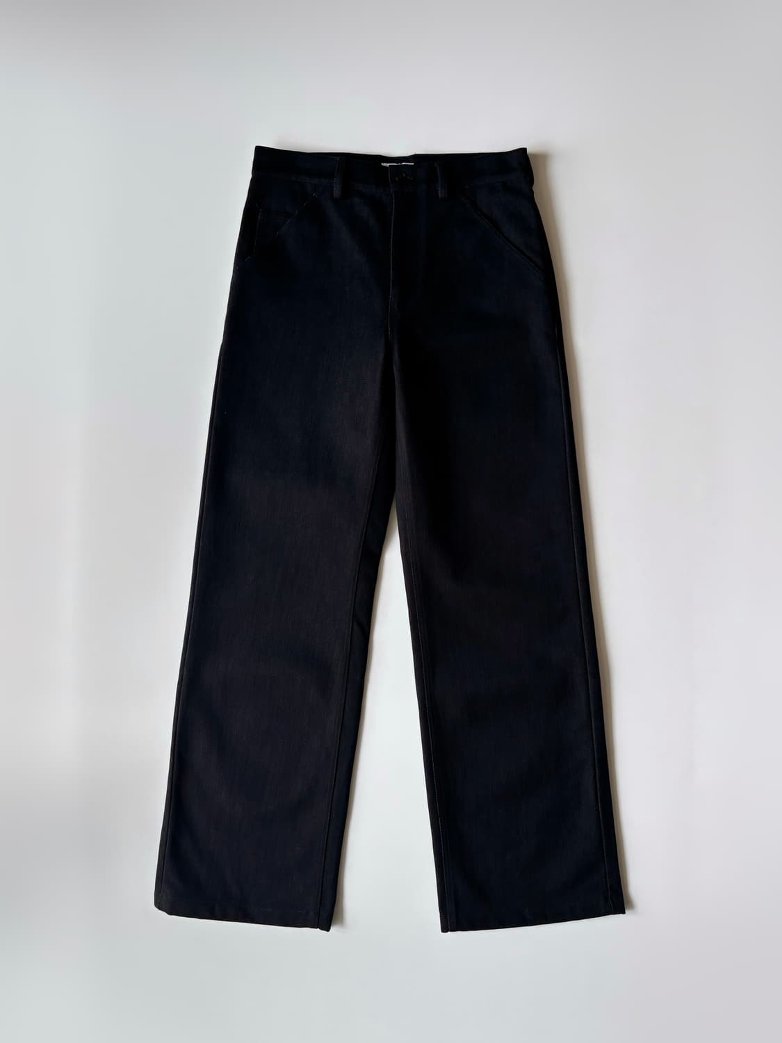 Gabardine Trousers Black Rustic 상품이미지1