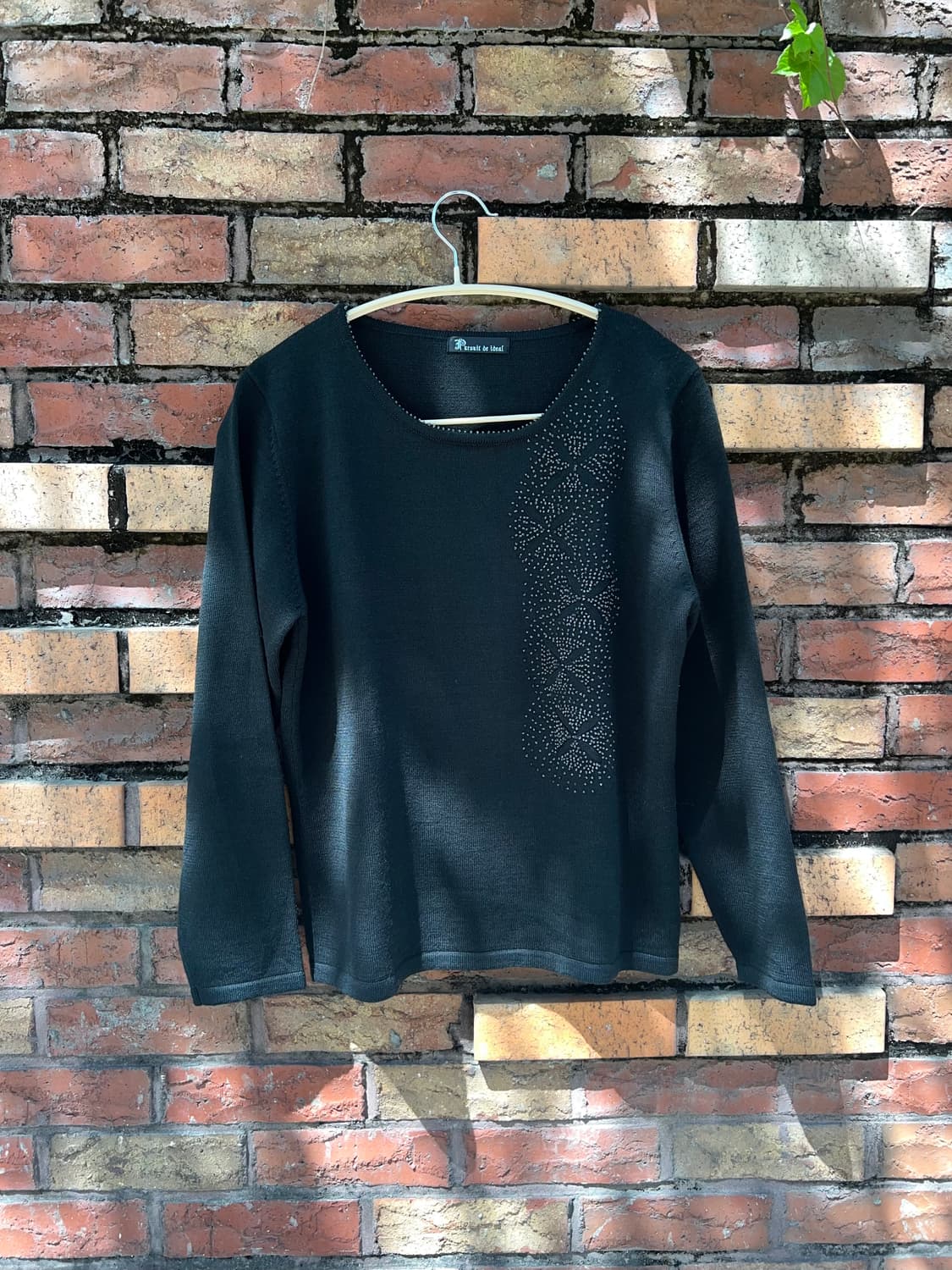 플로럴 비즈 니트 탑 상품이미지1