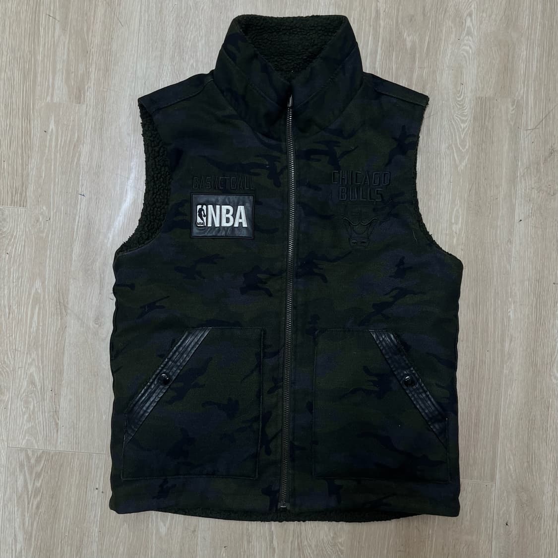 NBA 시카고불스 리버시블 카모 베스트 조끼 XL/105 상품이미지4