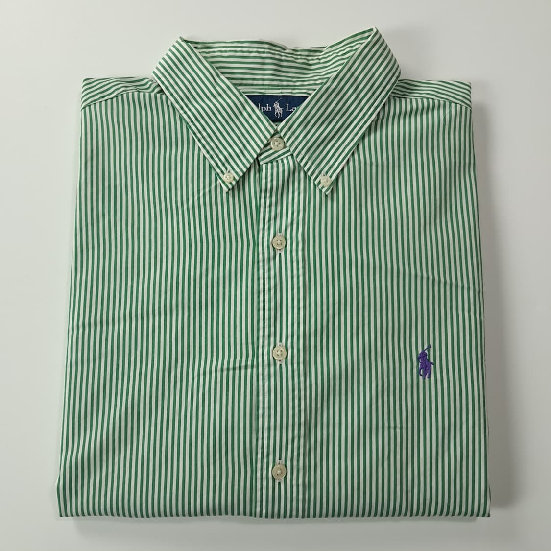 CJ409 2XL 폴로 클래식핏 그린 스트라이프 셔츠 남방 상품이미지7