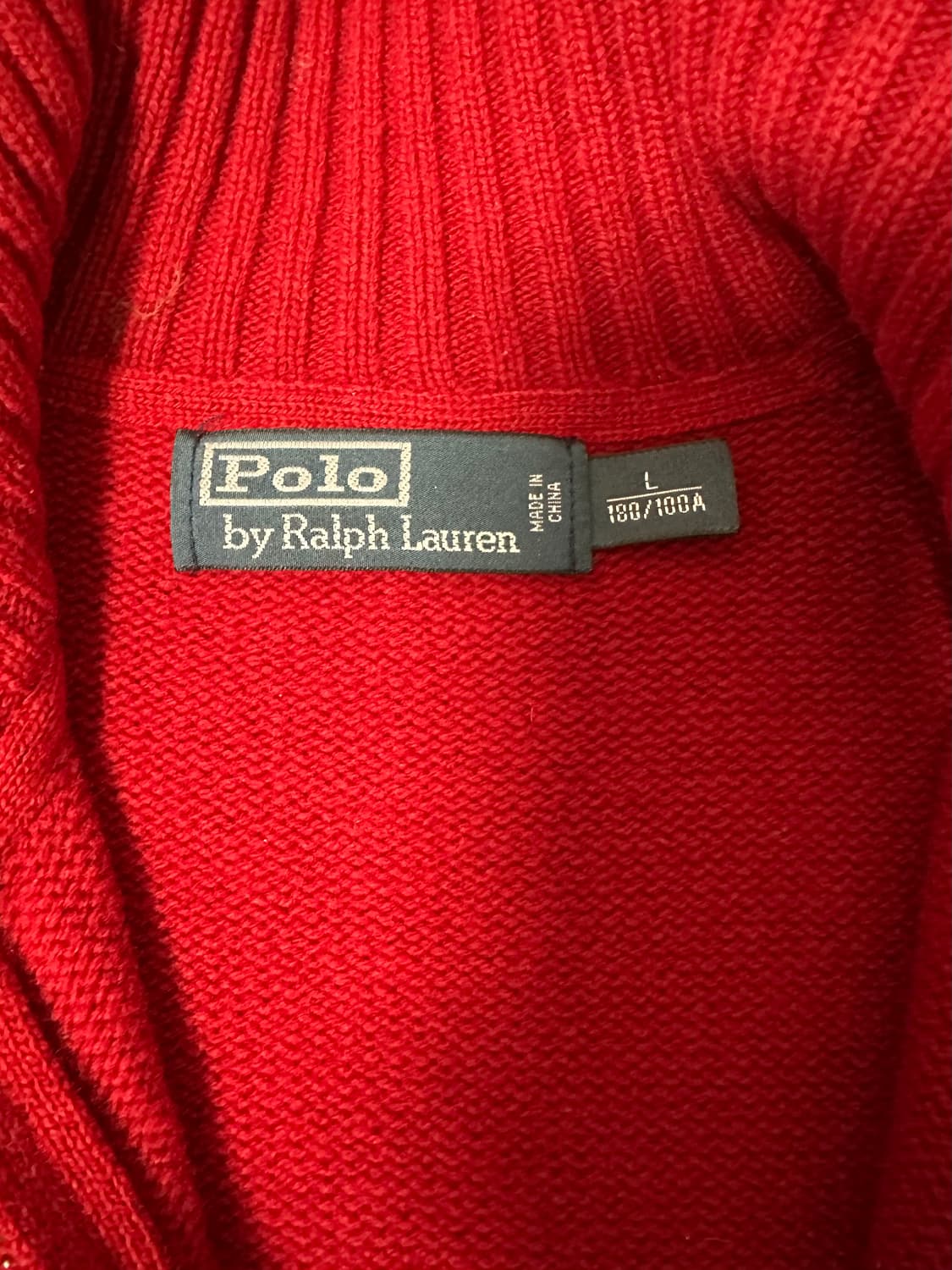 폴로 빅포니 투웨이 니트 집업 L 상품이미지2