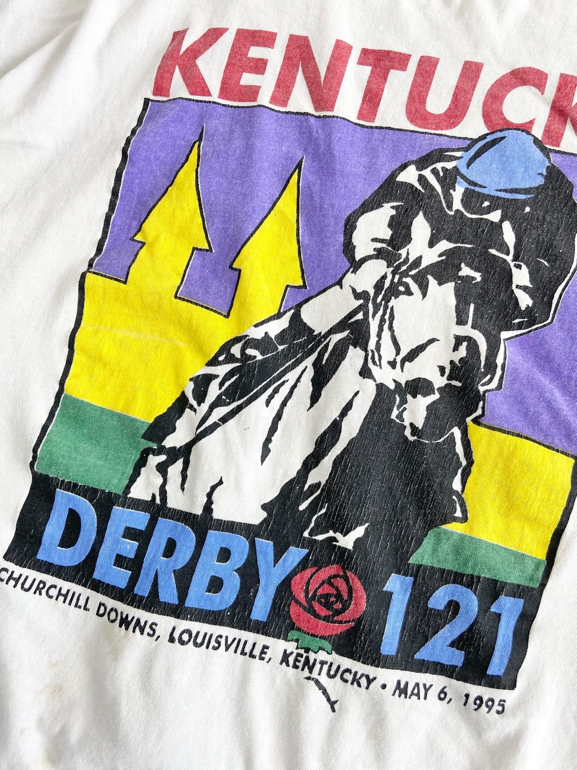 1995 켄터키 더비 'Run for the Roses' 반팔 티셔츠 상품이미지4