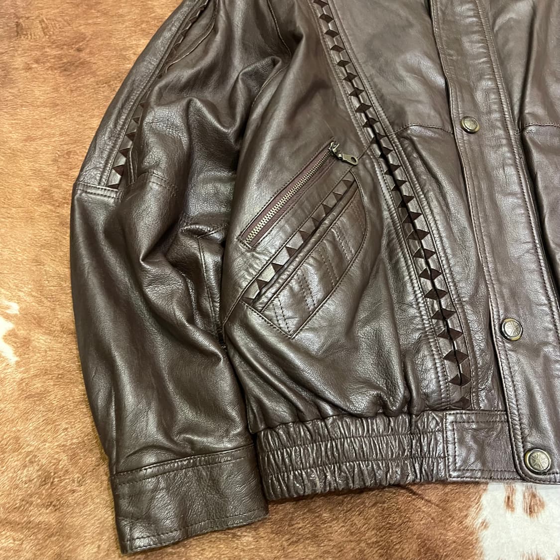 90's vintage leather jacket 상품이미지4