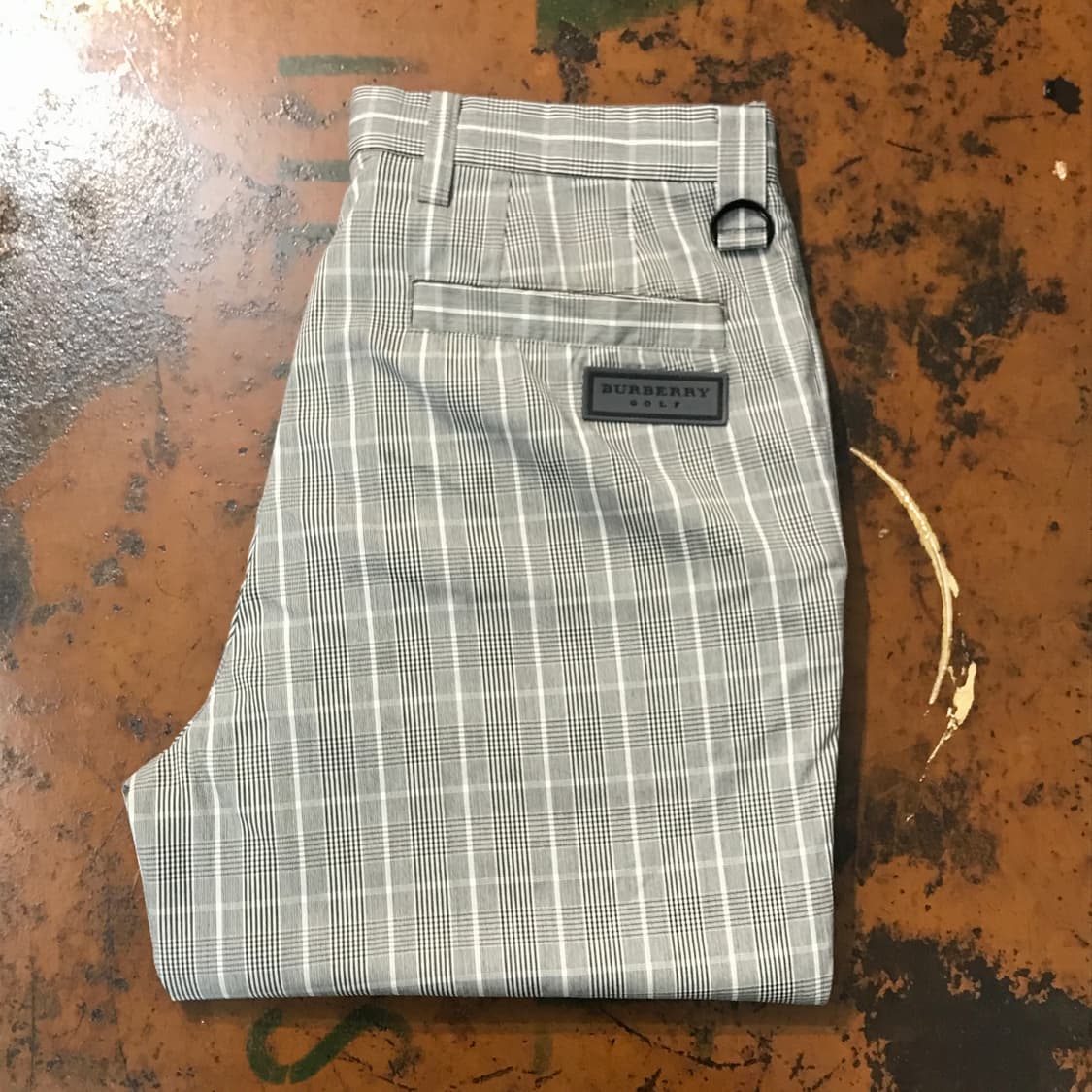 버버리 그레이 글렌 체크 코튼 팬츠 허리 31 32 사이즈 상품이미지1