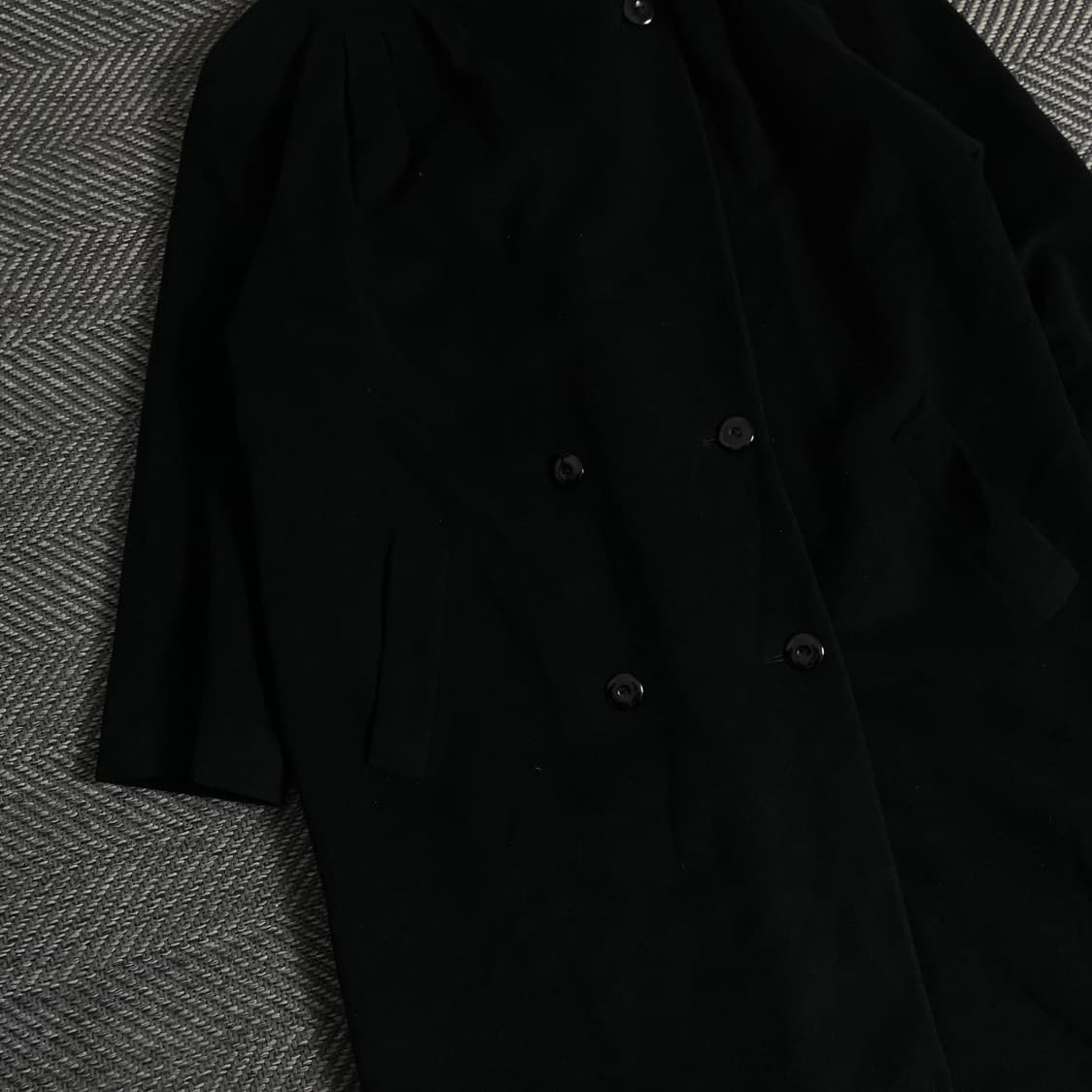 MADUSON 일본 빈티지 울 롱코트 블랙y 3366 상품이미지4