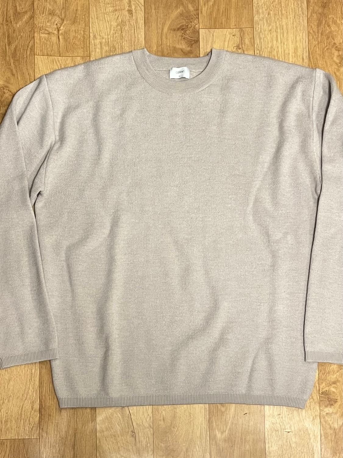 쿠어 울 니트 스웨터 맨투맨 오트밀 상품이미지1