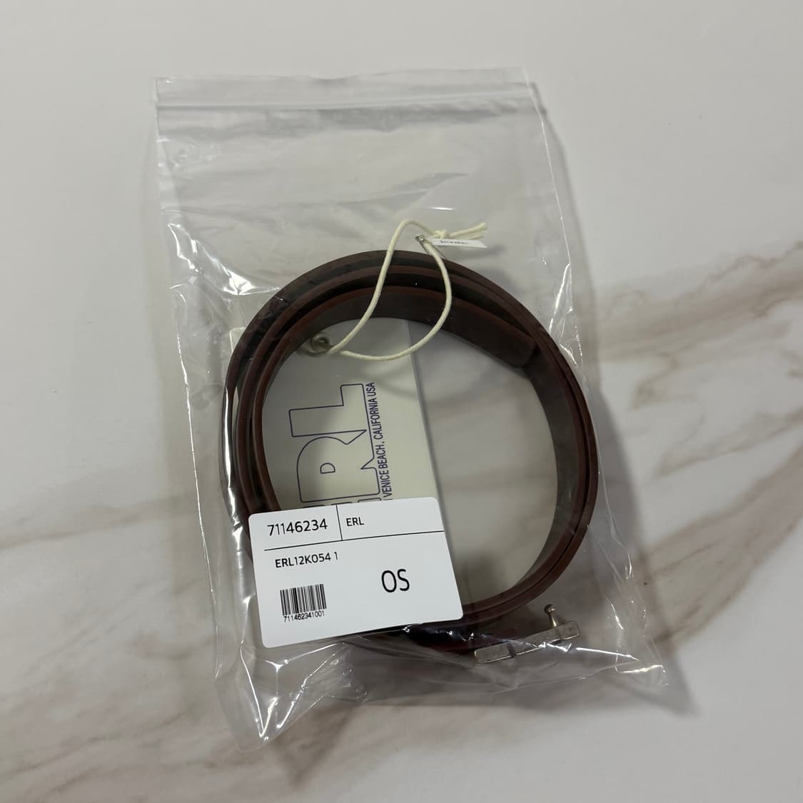 (OS) ERL 이알엘 소가죽 벨트 브라운 상품이미지5